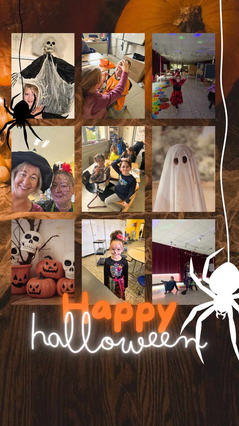 Orange White Vintage Happy Halloween Collage Instagram Story